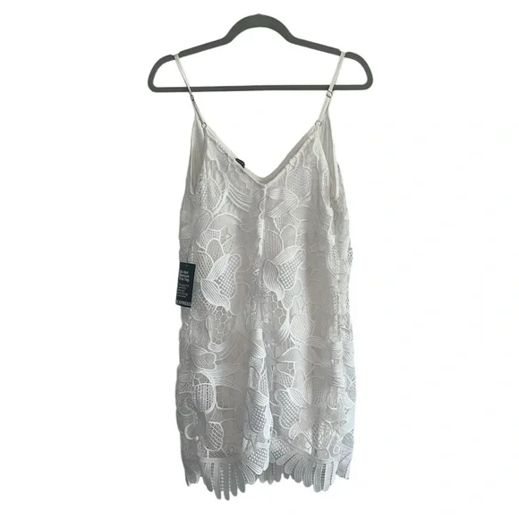 Express White Lace Crochet Slip Dress Size Medium NWT - Picture 4 of 11